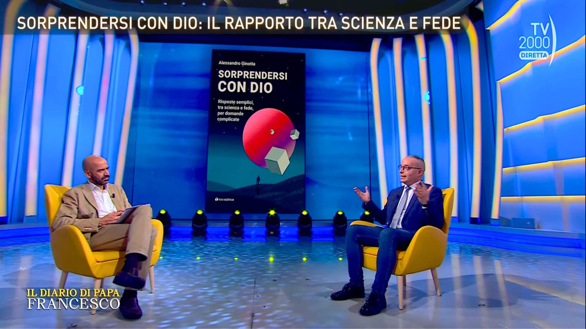 Alessandro Ginotta racconta Sorprendersi con Dio a TV2000, il Diario di Papa Francesco. Intervistato da Gennaro Ferrara
